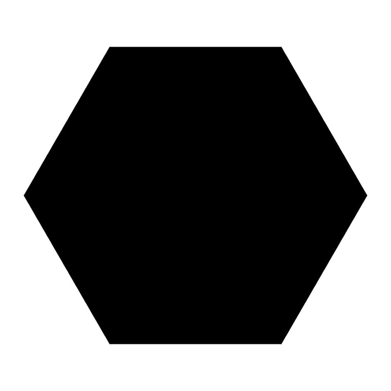 Basic Black, Hexagon Porcelain Tile | Floor & Wall Tile by IWT Tesoro