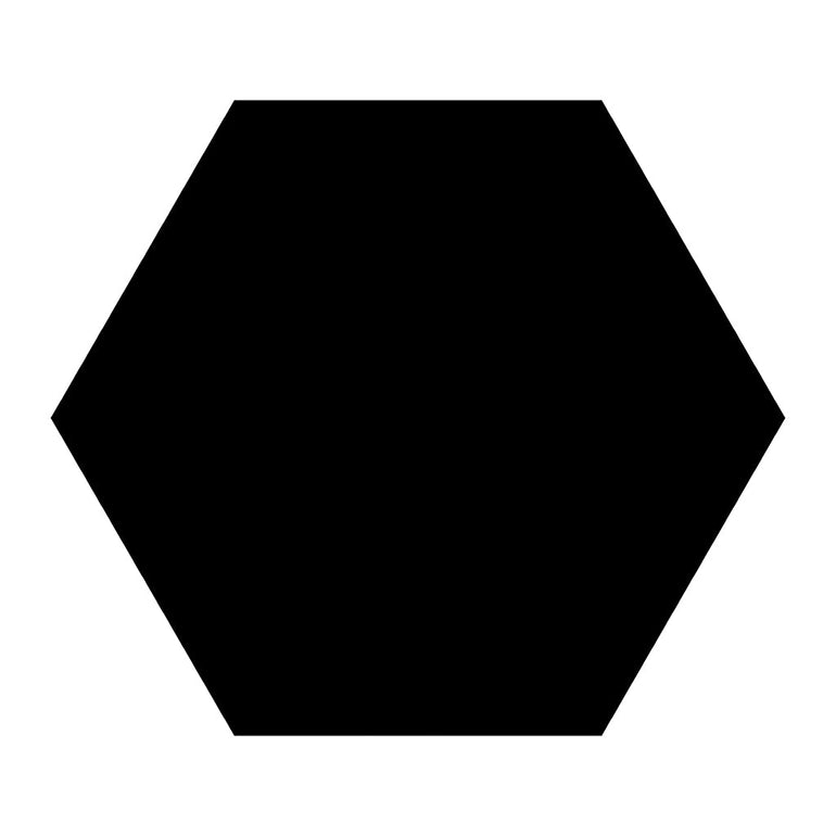 Basic Black, Hexagon Porcelain Tile | Floor & Wall Tile by IWT Tesoro ...