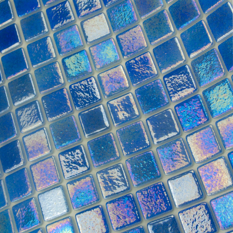 Bay Waves, 1" x 1" Glass Tile | Reviglass Pool Tile | Murrine Mosaics