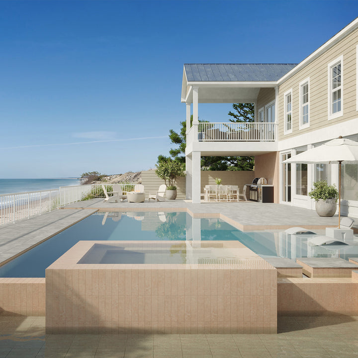 Bayshore Alabaster, 3" x 12" Porcelain Tile | Backsplash & Pool Tile