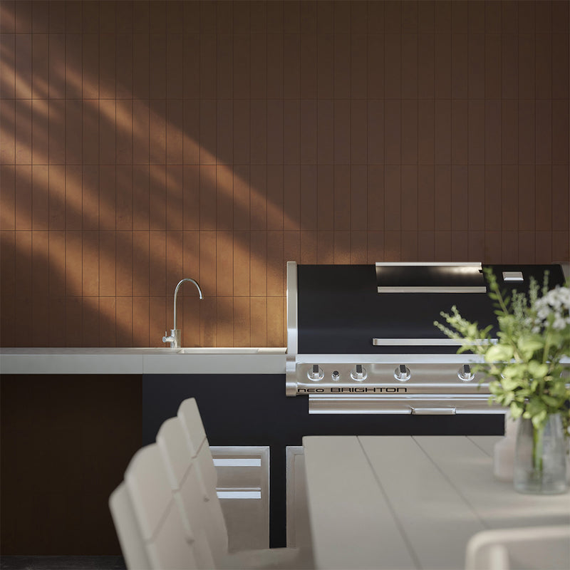 Bayshore Terracotta, 3" x 12" Porcelain Tile | Backsplash & Pool Tile