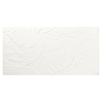 Bellagio White Lecco Deco, 24" x 48" Ceramic Tile | 3D Wall Tile 