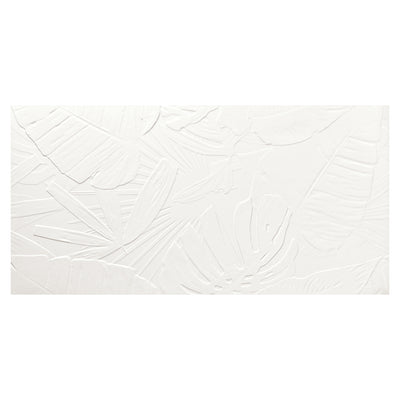 Bellagio White Lecco Deco, 24" x 48" Ceramic Tile | 3D Wall Tile 