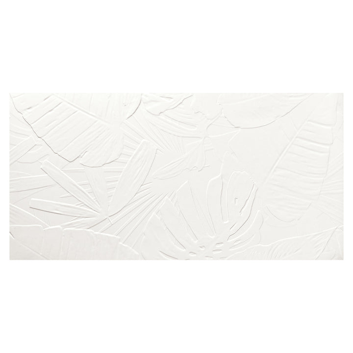 Bellagio White Lecco Deco, 24" x 48" Ceramic Tile | 3D Wall Tile 