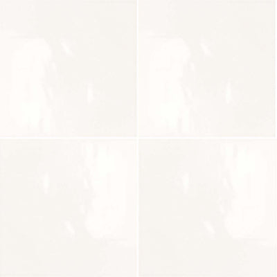 Berlin White Glossy, 5.8" x 5.8" | Porcelain Tile by Dune