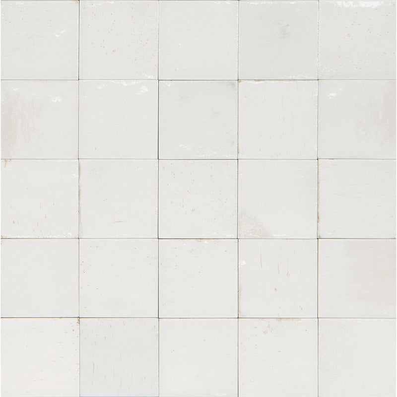 Bianco Glossy, 4" x 4" - Porcelain Tile