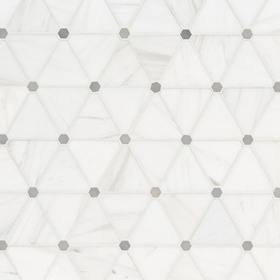 Bianco Dolomite Pinwheel | Natural Stone Tile for Kitchen and Bath