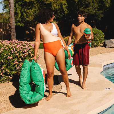 Large swimming pool lounger by Big Joe