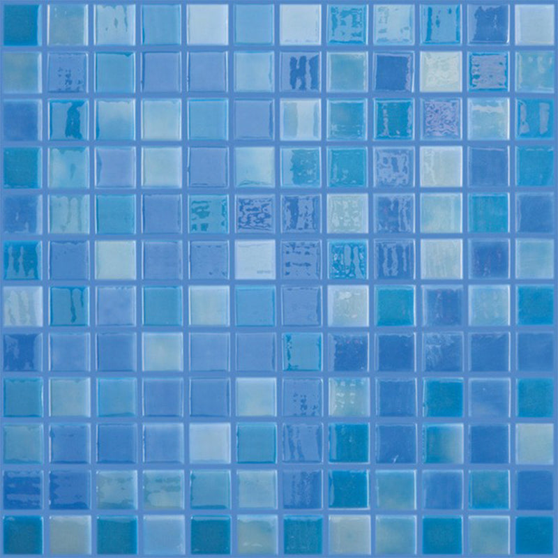 Blue Lagoon Slip Resistant, 1" x 1" Glass Tile | Pool Tile by Vidrepur