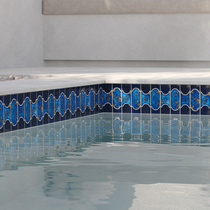 POWPLBUE2440SPT Aquatica Cobalt with Terra, 6" x 6" - Porcelain Pool Tile