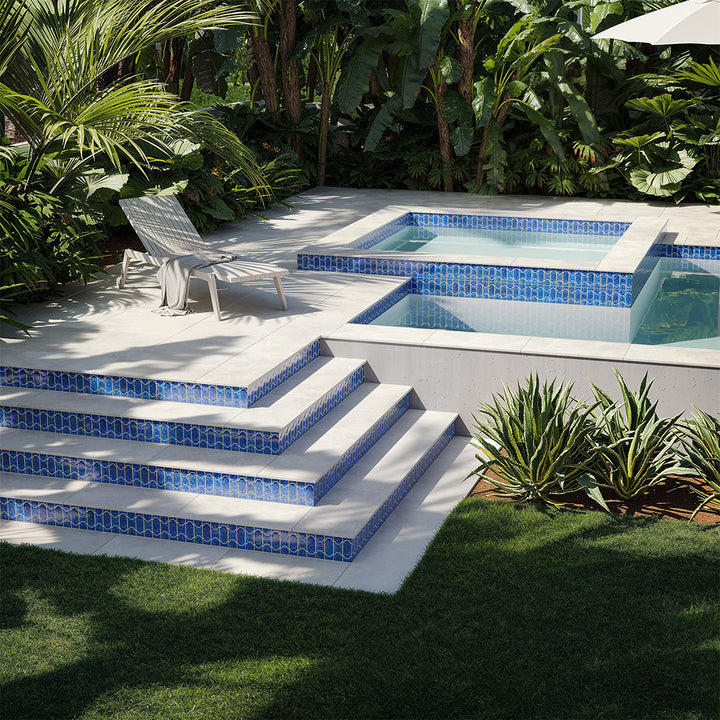 Lake Blue Mosaic Tile | POWPLBUE44PT | Aquatica Porcelain Pool Tile