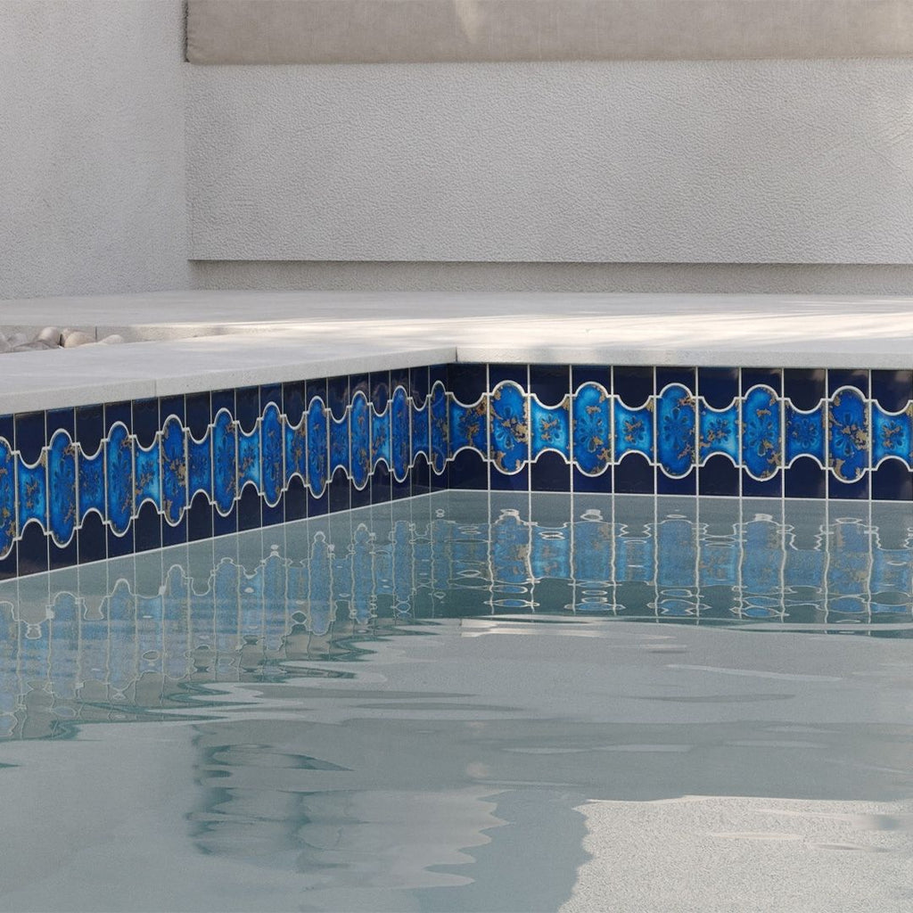 POWPLBUE2440SPT Aquatica Cobalt with Terra, 6" x 6" - Porcelain Pool Tile