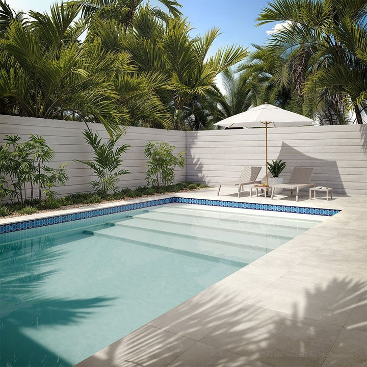 POWPLBUE2440SPT Aquatica Cobalt with Terra, 6" x 6" - Porcelain Pool Tile
