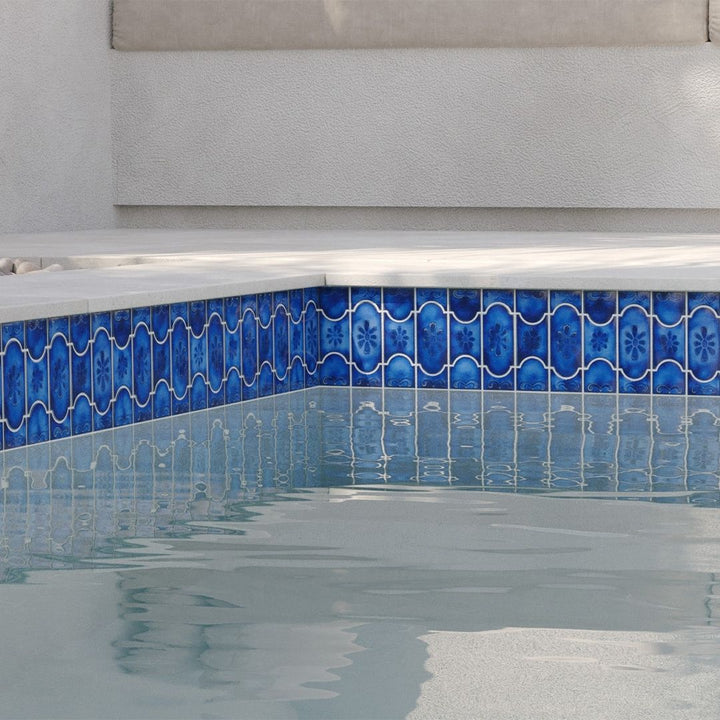 POWPLBUE22PT Aquatica Marble Royal, 6" x 6" - Porcelain Pool Tile