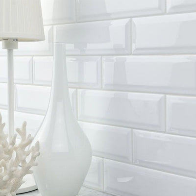 Salt Glossy, 3" x 9" Ceramic Tile | Shower & Kitchen Backsplash Tile