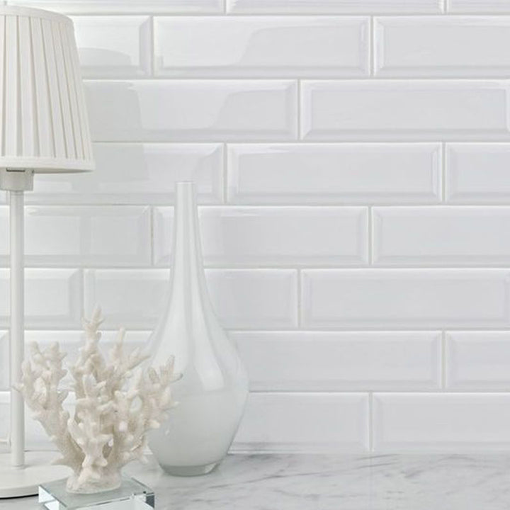 Salt Glossy, 3" x 9" Ceramic Tile | Shower & Kitchen Backsplash Tile