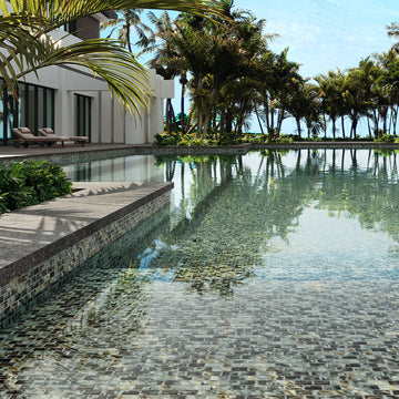 breeze series glass pool tile by vidrepur