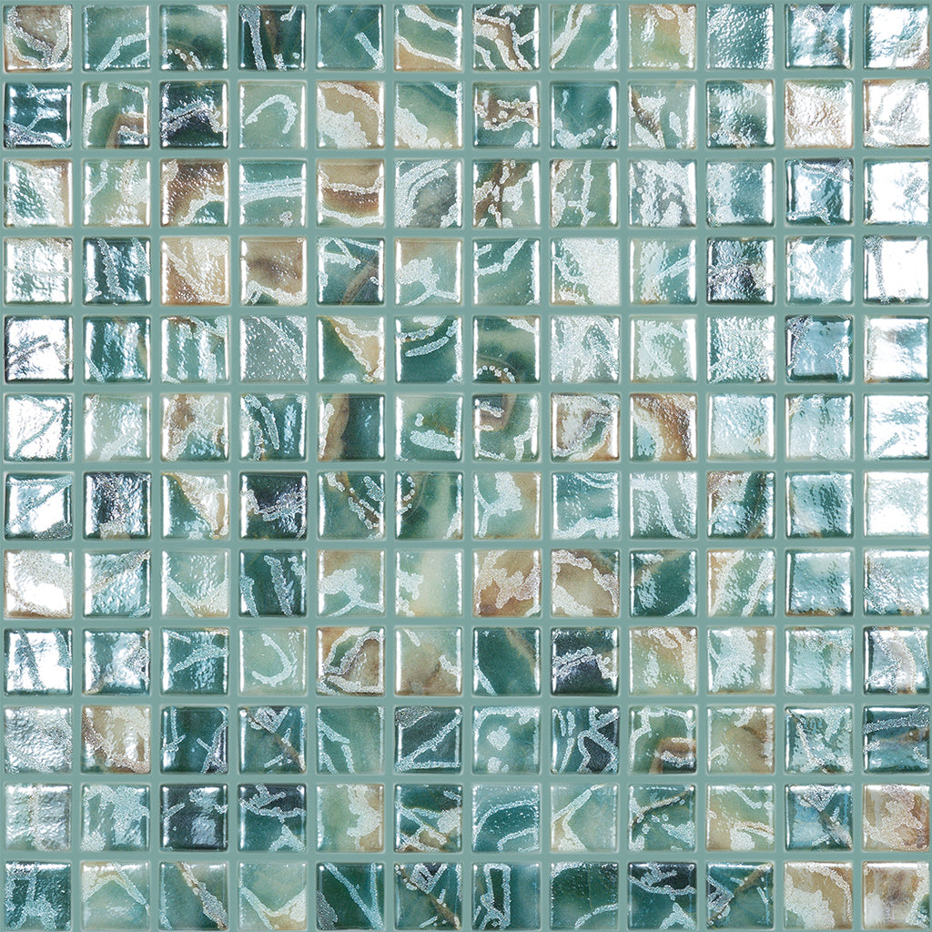 Breeze series glass pool tile by vidrepur