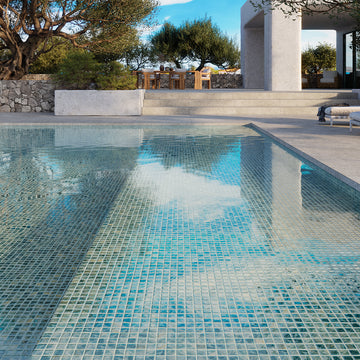 Breeze Series glass pool tile by vidrepur