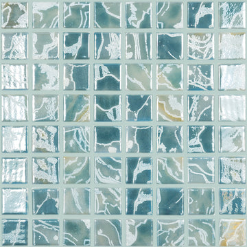 Breeze Series glass pool tile by vidrepur
