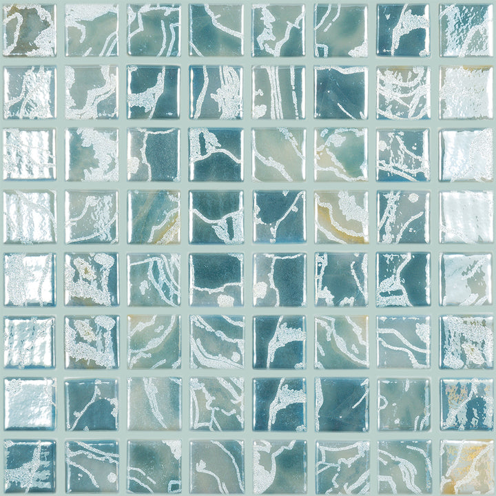 Breeze Series glass pool tile by vidrepur
