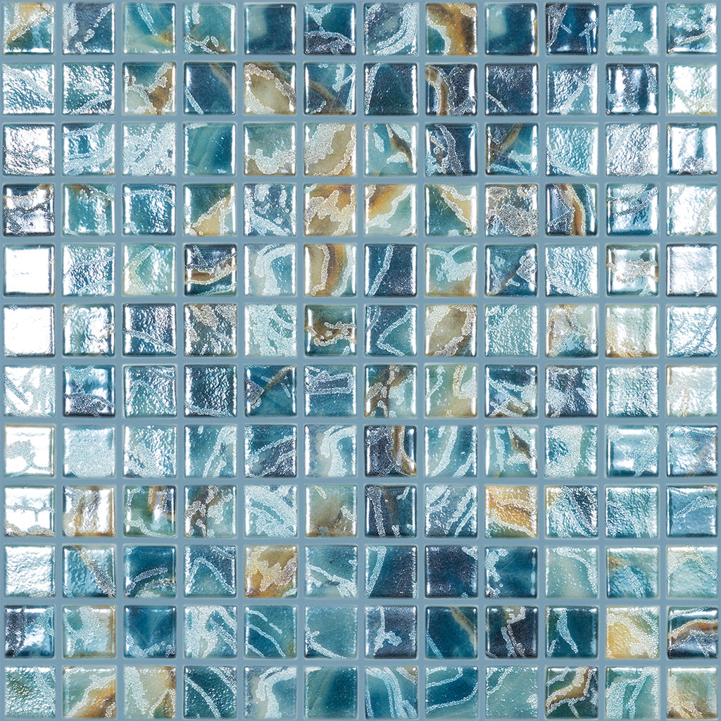Breeze series glass pool tile by vidrepur
