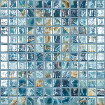 Breeze series glass pool tile by vidrepur