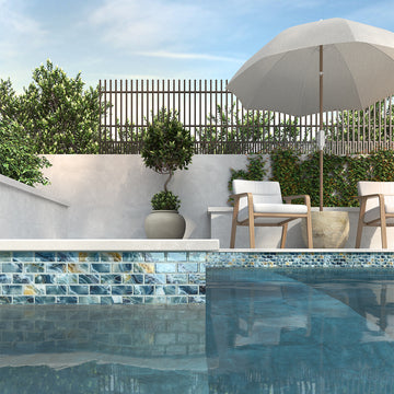 breeze series glass pool tile by vidrepur