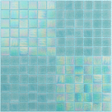 Blue glass mosaic tile pattern