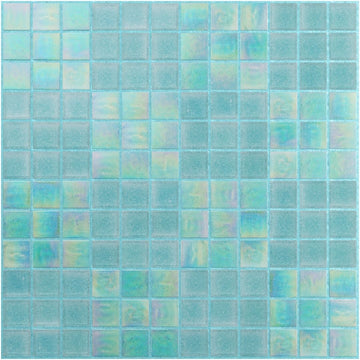 Blue glass mosaic tile pattern