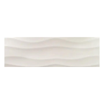 Buteo Cream Glossy Surge Deco, 5" x 16" Ceramic Tile | Backsplash Tile