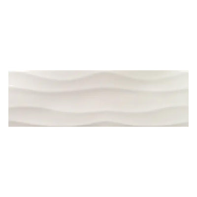 Buteo Cream Glossy Surge Deco, 5" x 16" Ceramic Tile | Backsplash Tile