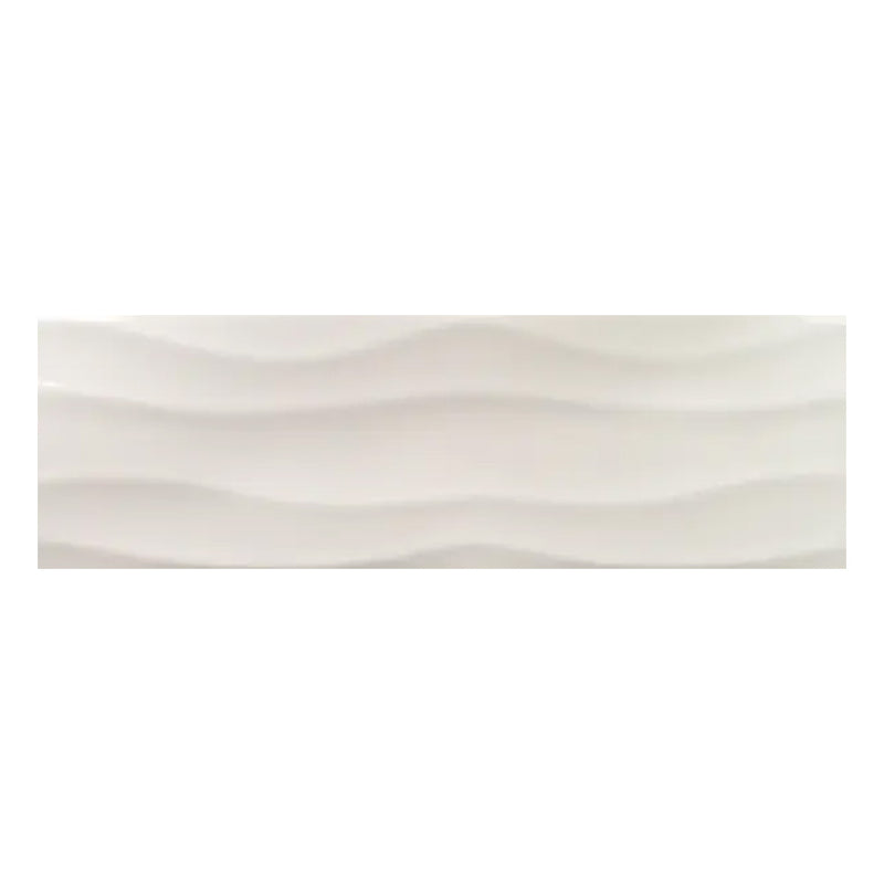 Buteo Cream Glossy Surge Deco, 5" x 16" Ceramic Tile | Backsplash Tile