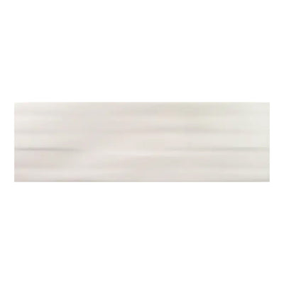Buteo Cream Glossy Tide Deco, 5" x 16" Ceramic Tile | Backsplash Tile