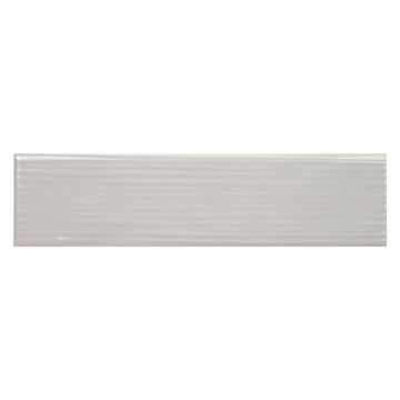 Buteo Gray Glossy Drift Deco, 3" x 12" Ceramic Tile | Backsplash Tile