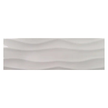Buteo Gray Glossy Surge Deco, 5" x 16" Ceramic Tile | Backsplash Tile