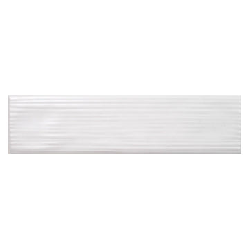 Buteo White Matte Drift Deco, 3" x 12" Ceramic Tile | Kitchen Backsplash Tile