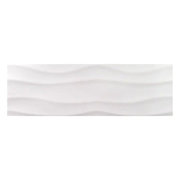 Buteo White Matte Surge Deco, 5" x 16" Ceramic Tile | Backsplash Tile