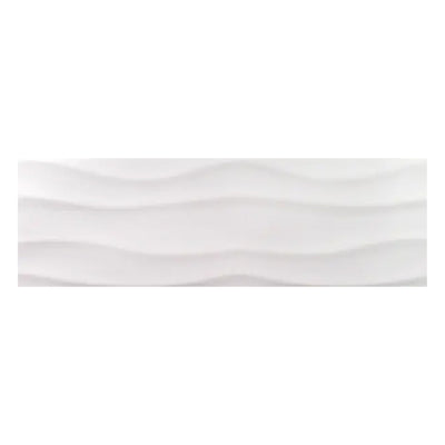 Buteo White Matte Surge Deco, 5" x 16" Ceramic Tile | Backsplash Tile
