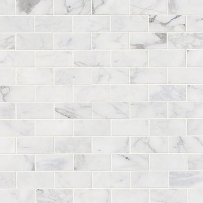 Calacatta Cressa White Subway, 2" x 4" | Subway Tile for Interiors