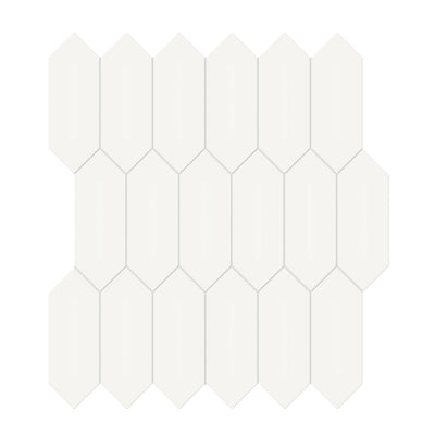 Soho Canvas White Matte, 2" x 5" Picket | Ceramic Backsplash & Floor Tile