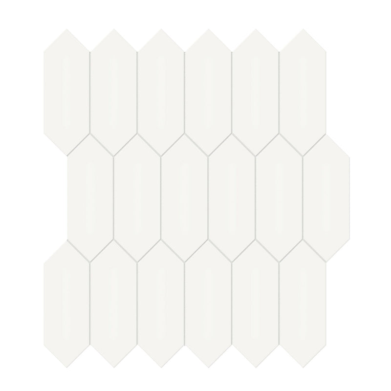 Soho Canvas White Matte, 2" x 5" Picket | Ceramic Backsplash & Floor Tile