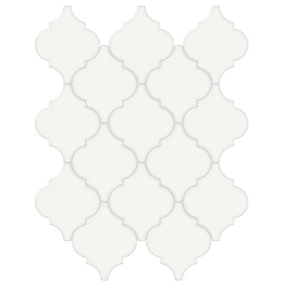 Soho Canvas White, Arabesque | Ceramic Tile for Kitchens & Bathrooms