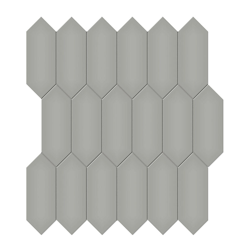 Soho Cement Chic Glossy, 2" x 5" Picket | Ceramic Wall & Floor Tile