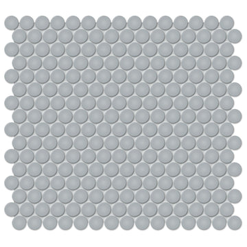 Soho Cloud Blue Glossy, Penny Round | Ceramic Kitchen & Bath Tile