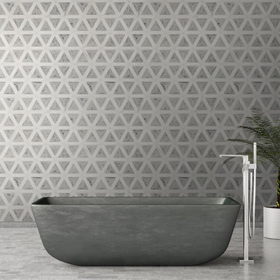 Carrara White Faceted | Stone Tile for Kitchen and Bath