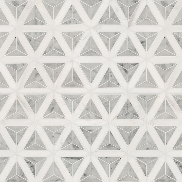 Carrara White Faceted | Stone Tile for Kitchen and Bath