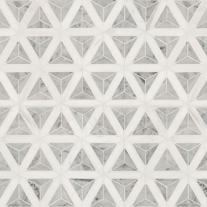 Carrara White Faceted | Stone Tile for Kitchen and Bath