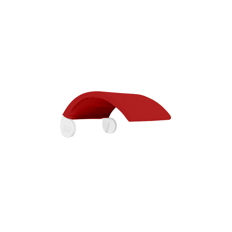 Signature Chair Shade Pool Accessory | Ledge Lounger | White Base with Logo Red Shade