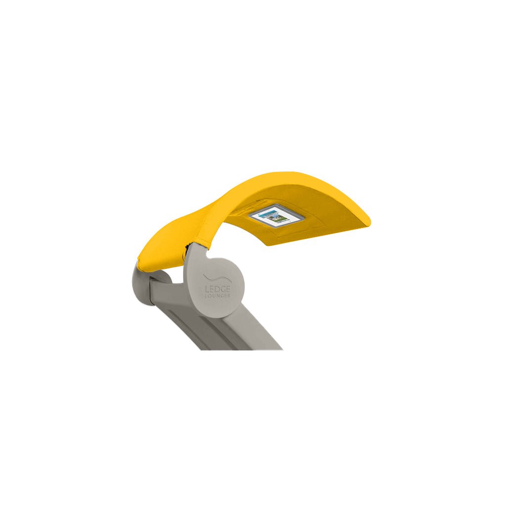 Signature Chaise Shade Pool Accessory | Ledge Lounger | Grey Base with Sunflower Yellow Shade